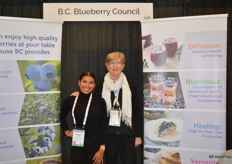Mayela Zapata and Wilhelmina de Jager with the BC Blueberry Council.